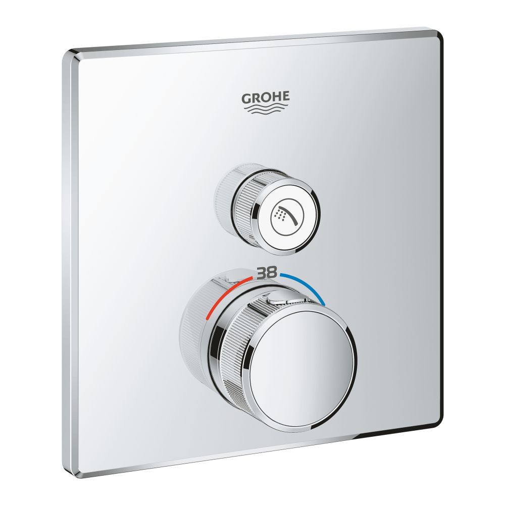 Внешняя часть термостата для душа GROHE Grohtherm SmartControl на 1 потребителя, хром (29123000)