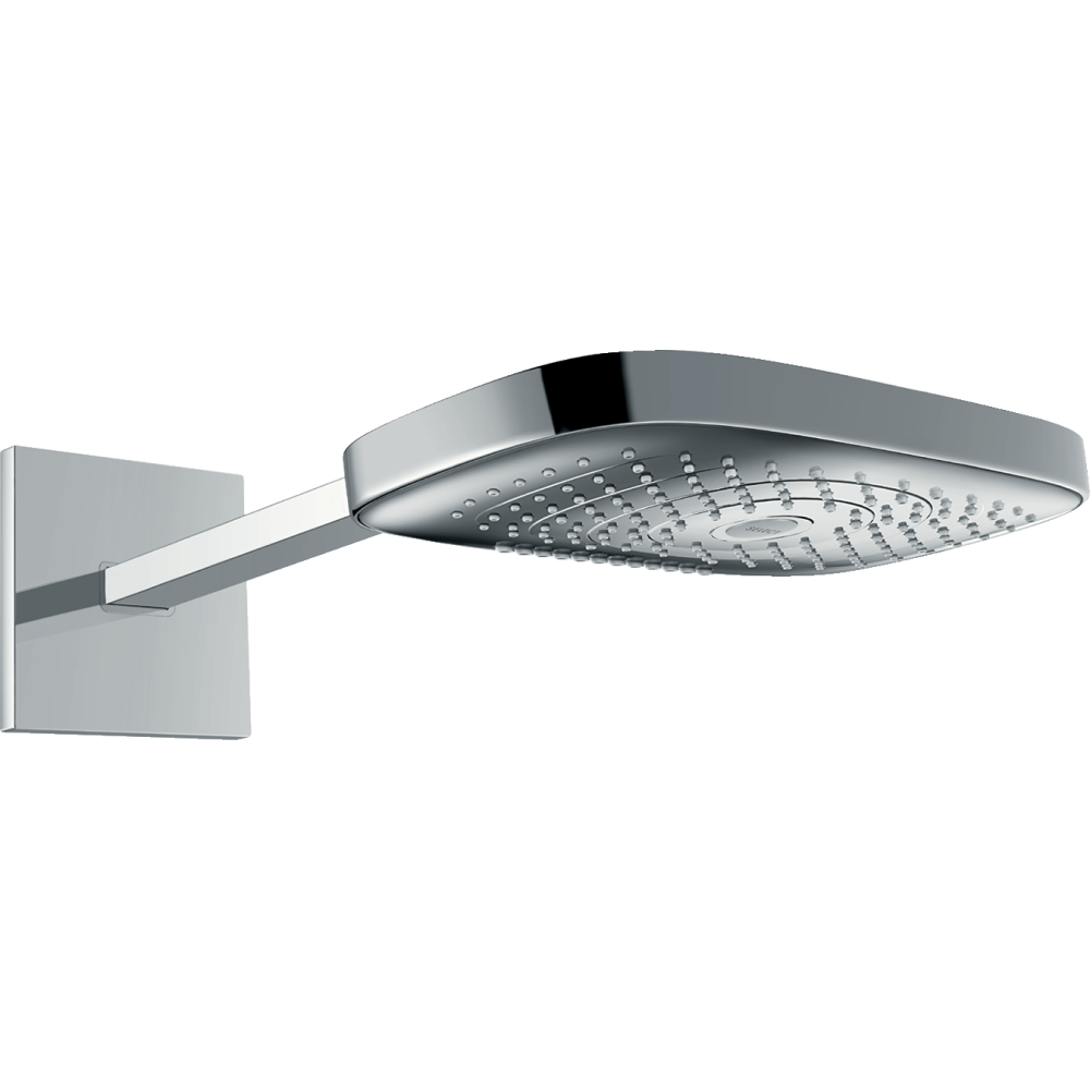 Верхний душ hansgrohe Raindance Select E 300 3jet с настенным кронштейном скрытого монтажа 26468000, хром