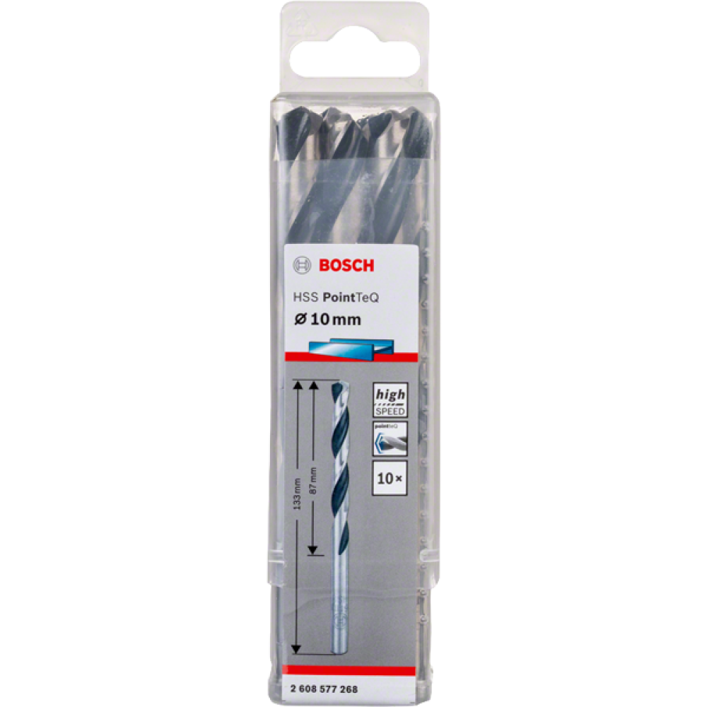 Cверло по металлу Bosch HSS PointTeQ 2608577268, 10 мм, 10 шт.