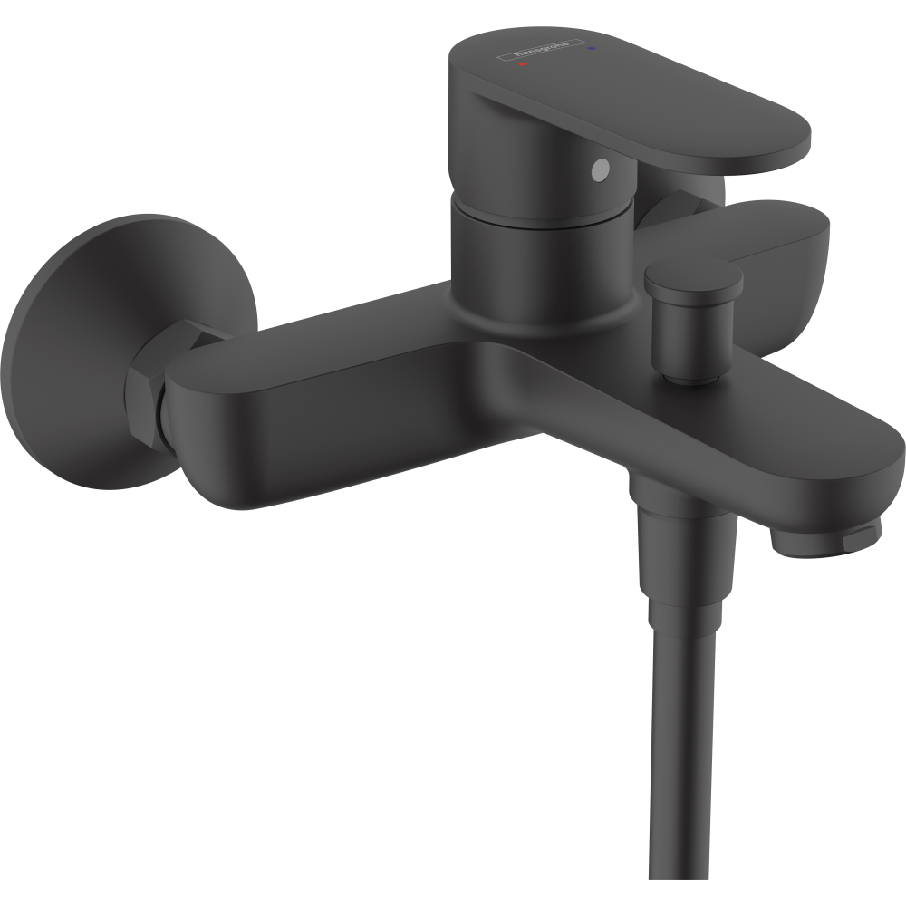 Смеситель для ванны hansgrohe Vernis Blend внешнего монтажа 71440670, матовый черный