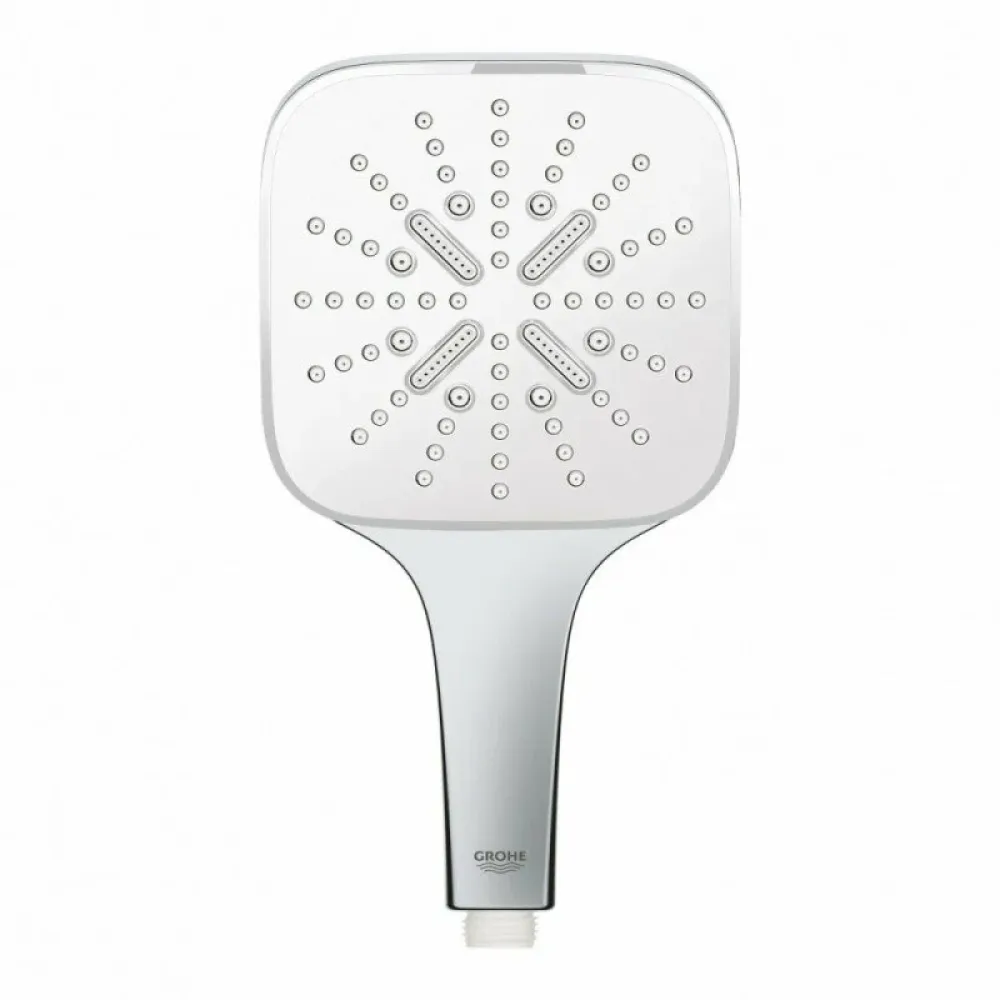 Ручной душ GROHE Rainshower SmartActive 130 Cube, 15 л/мин, 3 режима, хром/белый (26551LS0)