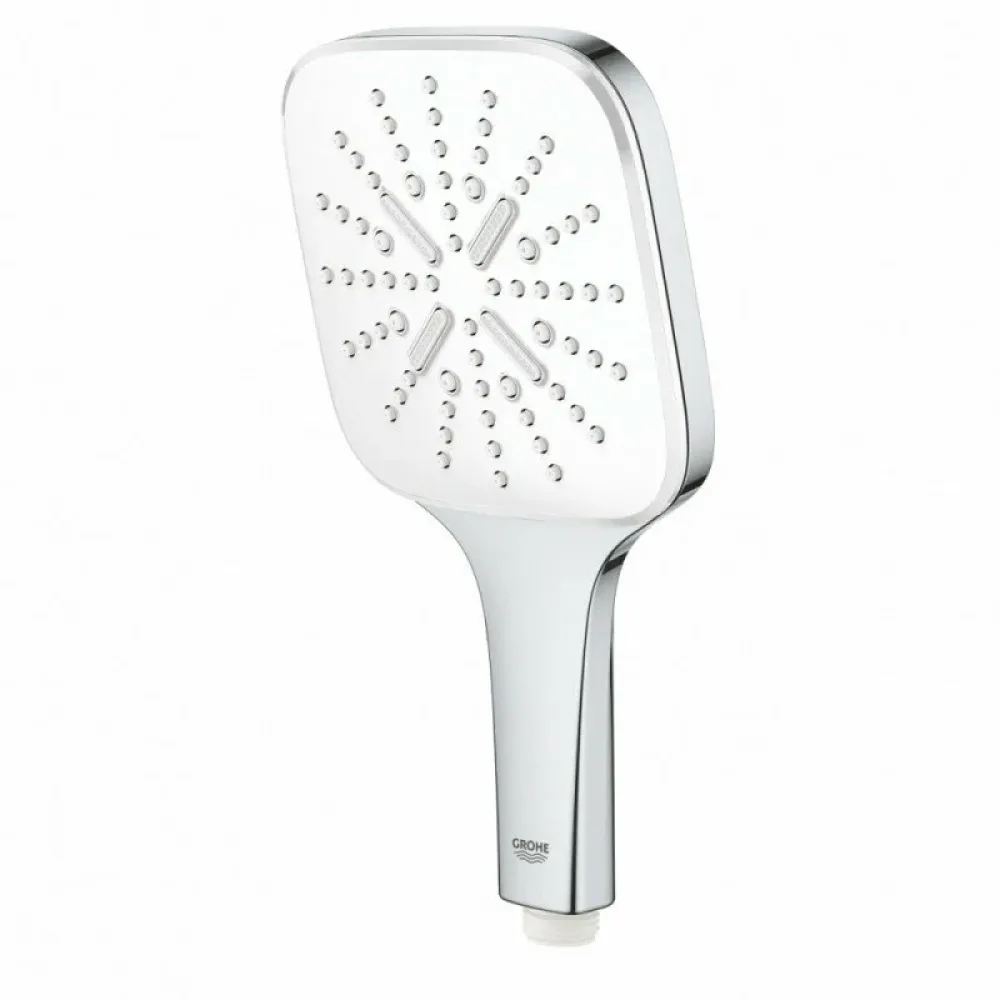 Ручной душ GROHE Rainshower SmartActive 130 Cube, 15 л/мин, 3 режима, хром/белый (26551LS0)