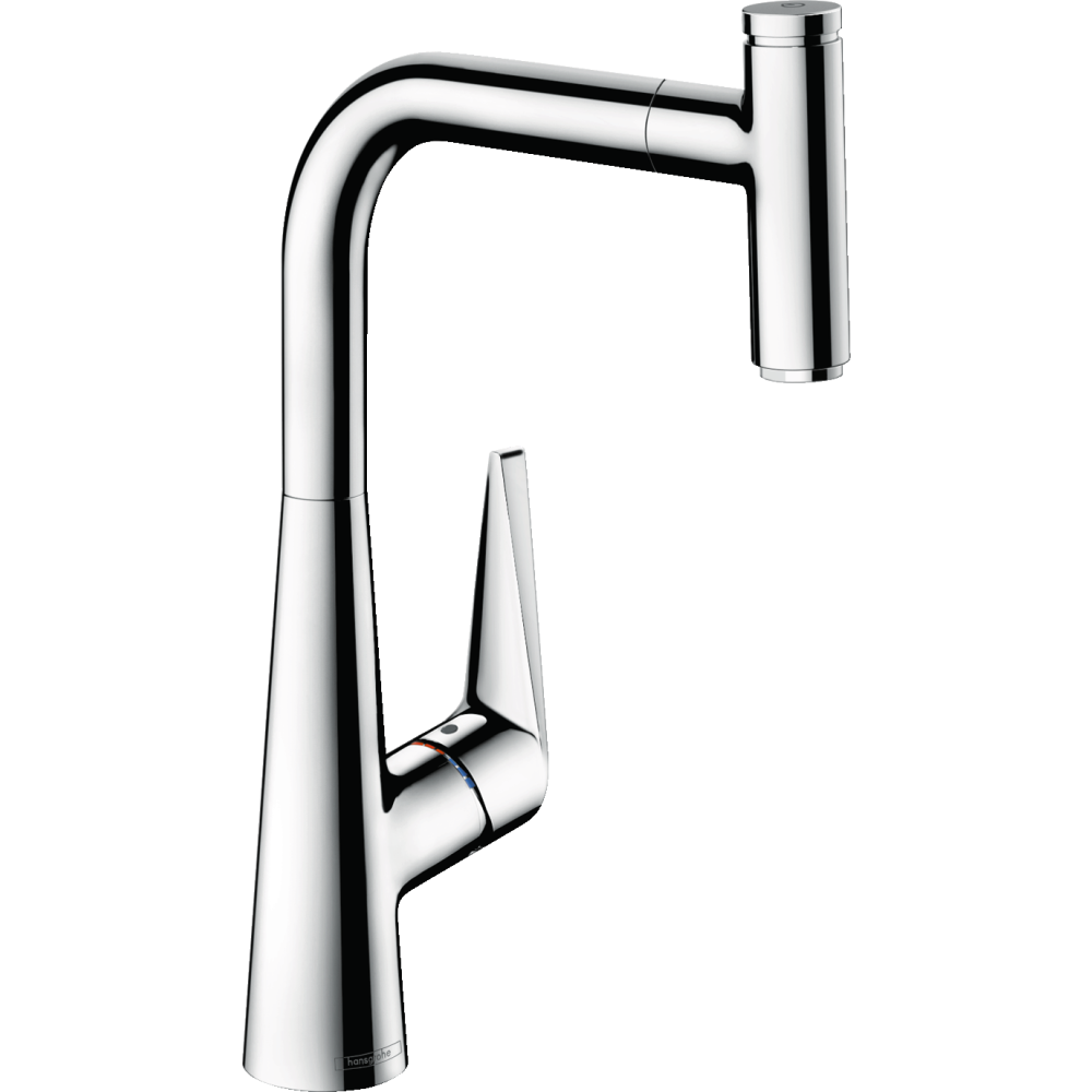 Смеситель для кухонной мойки hansgrohe Talis Select M51 300, с вытяжным изливом 1jet, sBox 73853000, хром