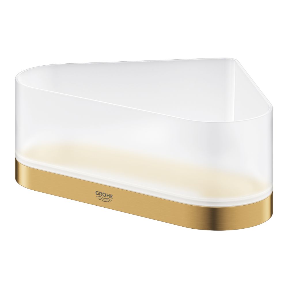 Полочка для душа GROHE Selection, угловая с держателем, холодный рассвет матовый (41038GN0)