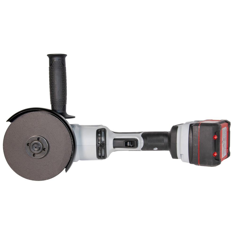 Аккумуляторная угловая шлифмашина ИНТЕРСКОЛ УШМ-125/36ВМЭ, 36 В, 125 мм, 8500 об/мин, с 2 АКБ 2 Ач и ЗУ, в кейсе