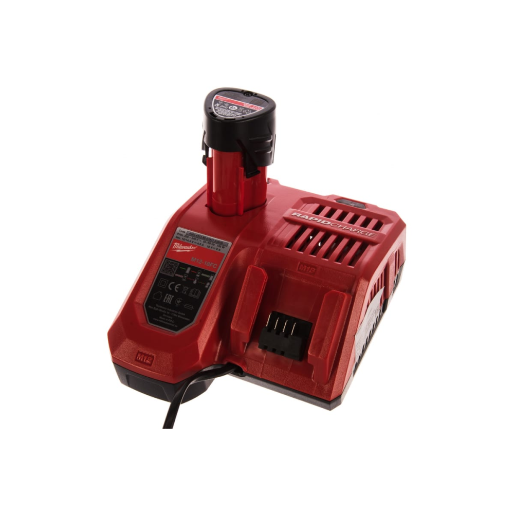 Энергокомплект Milwaukee M18 NRG-502: 2 АКБ 18 В, 5 Ач + АКБ 12 В, 2 Ач и двойное быстрое ЗУ, 12/18 В, 1x6 А, 1x4.5 А, 4933459217