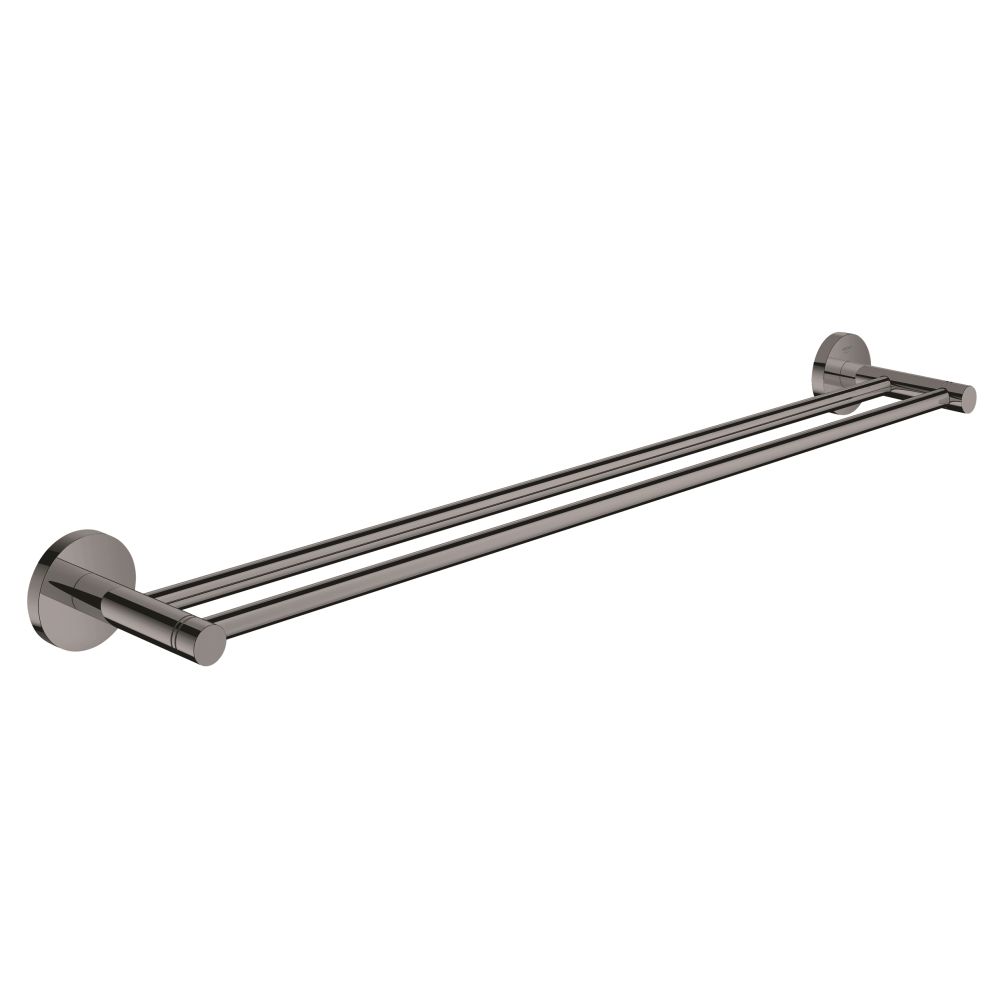 Держатель для полотенца GROHE Essentials 600 мм, двойной, тёмный графит глянец (40802A01)