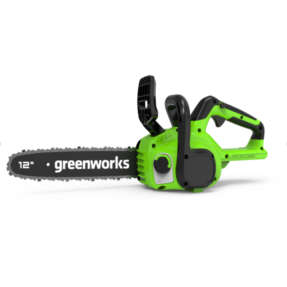 Цепная пила аккумуляторная Greenworks, 24V, 30 см, бесщеточная, c 1хАКБ 2 Ач и ЗУ, 2007007UA