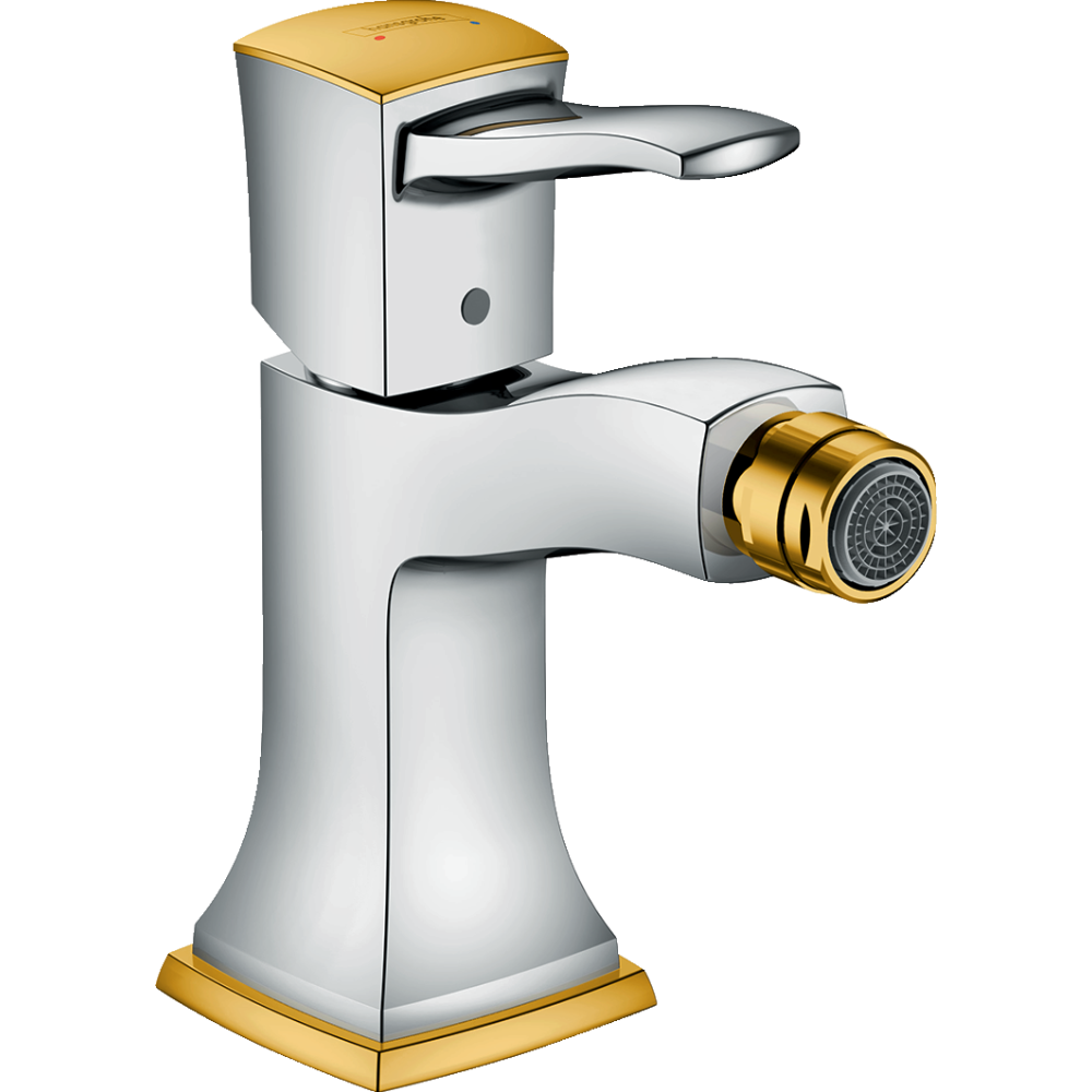 Смеситель для биде hansgrohe Metropol Classic со сливным гарнитуром 31320090, хром/под золото