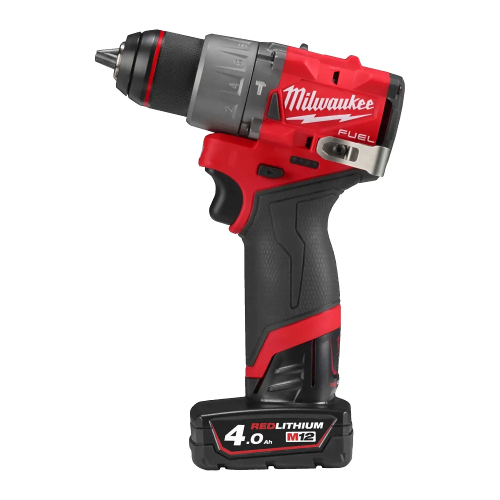 Аккумуляторная дрель-шуруповерт Milwaukee M12 FPD2-402X, 1550 об/мин, 22500 уд/мин, с 2 АКБ 4 Ач и ЗУ, в кейсе, 4933479869