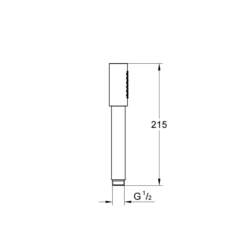 Ручной душ GROHE Rainshower Aqua Stick, 1 режим струи, темный графит, глянец (26866A00)