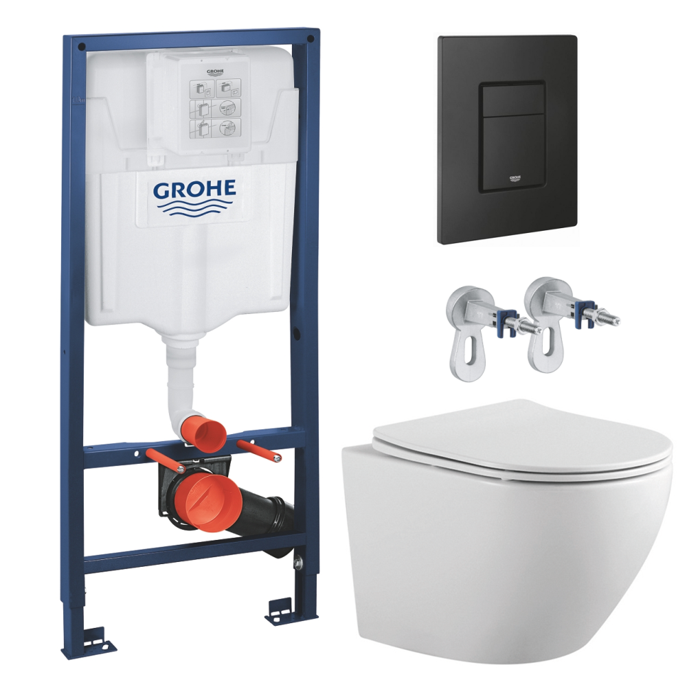 Комплект инсталляции GROHE Solido 38811KF0 с унитазом Aquatek ЕВРОПА AQ1901-00 и сиденьем с микролифтом (NW0258)