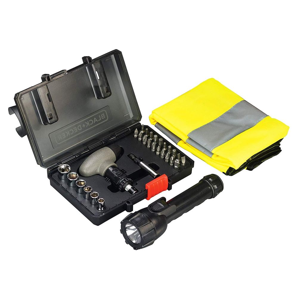 Набор (светодиодный фонарь, отвертка, головки, биты, жилетка) BLACK+DECKER A7224