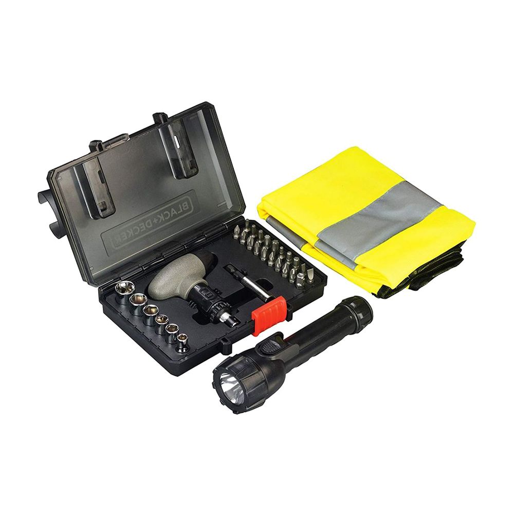 Набор (светодиодный фонарь, отвертка, головки, биты, жилетка) BLACK+DECKER A7224