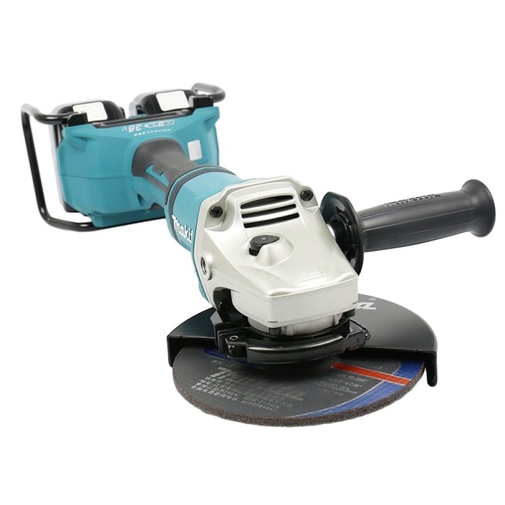 Набор Makita: аккумуляторная угловая шлифмашина DGA701ZU, 180 мм, 7800 об/мин + 2 аккумулятора BL1850B, 18 В, 5 Ач + зарядное устройство DC18RD, PT998