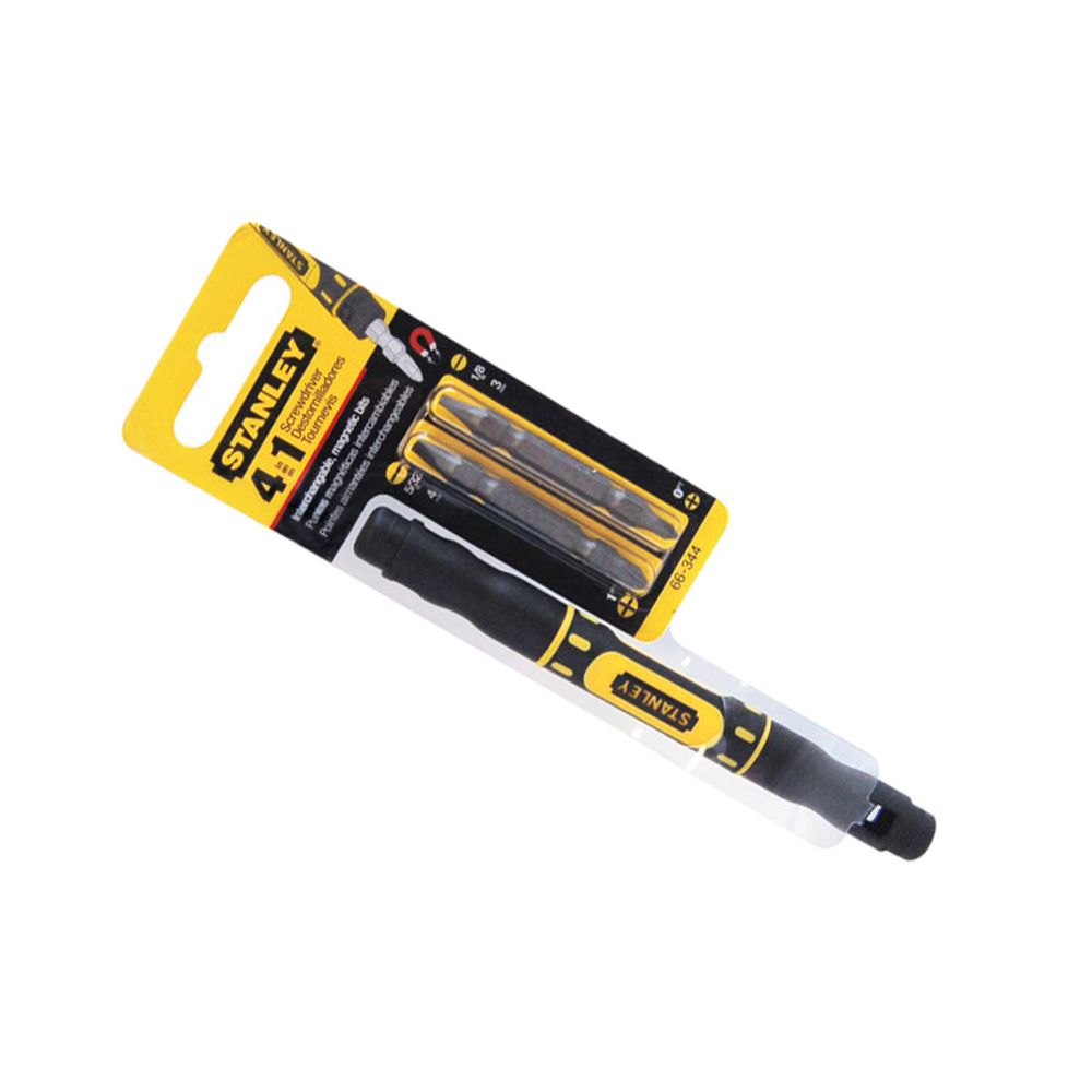 Отвертка карманная с 2 двусторонними вставками STANLEY 66-344M