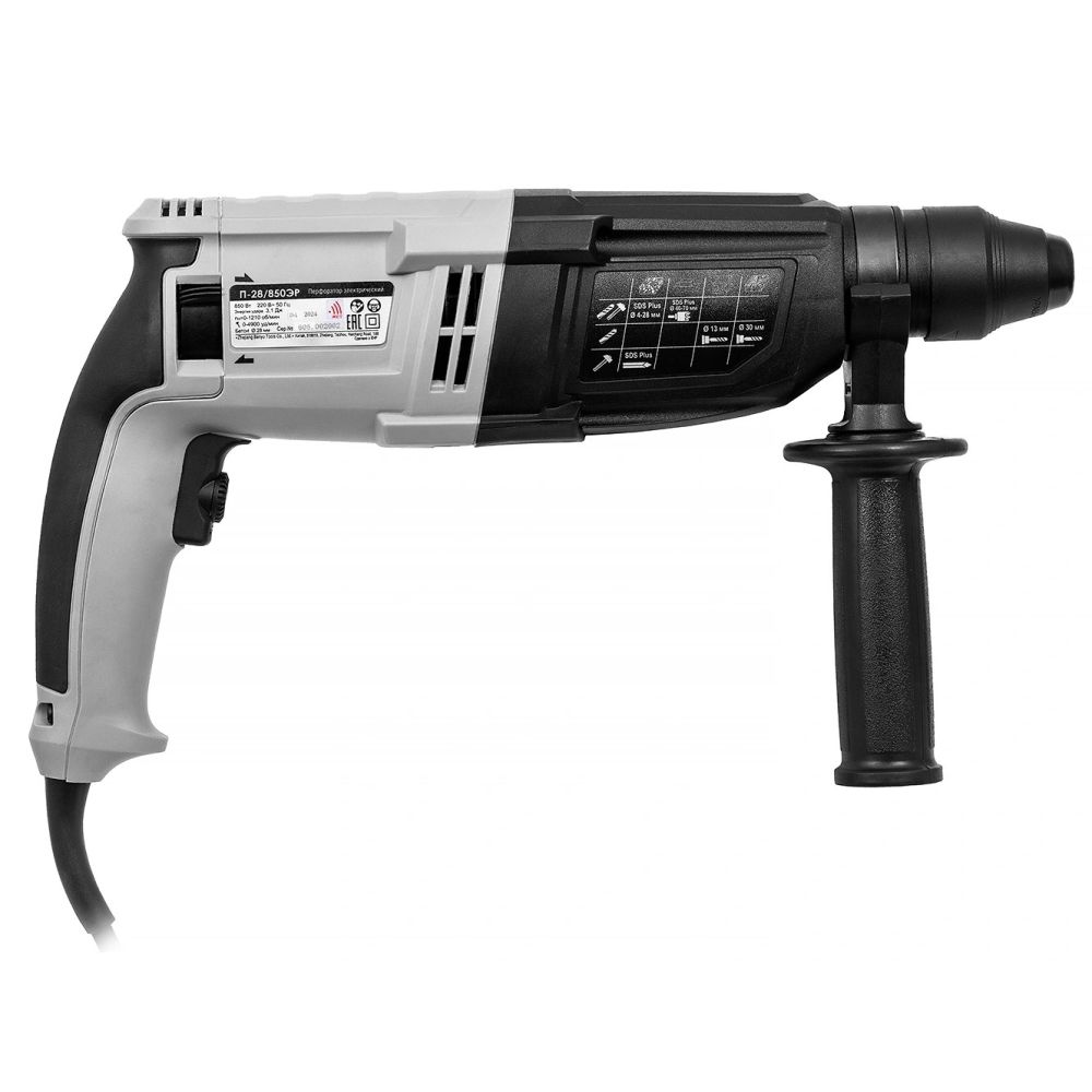 Перфоратор ИНТЕРСКОЛ П-28/850ЭР, 850 Вт, 3.1 Дж, 4900 уд/мин, в кейсе (605.1.0.70)