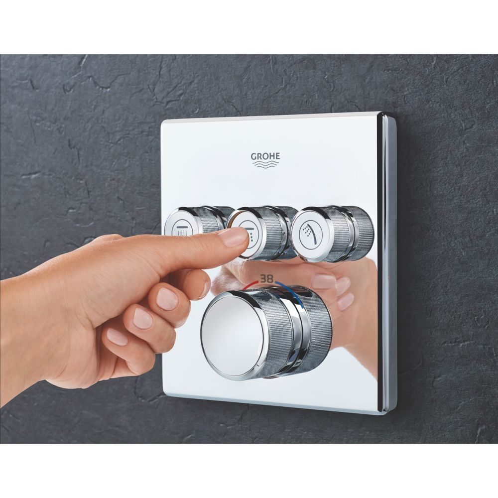 Внешняя часть термостата для душа GROHE Grohtherm SmartControl на 3 потребителя, хром (29126000)