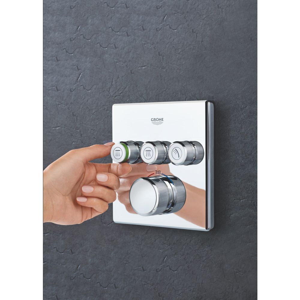 Внешняя часть термостата для душа GROHE Grohtherm SmartControl на 3 потребителя, хром (29126000)