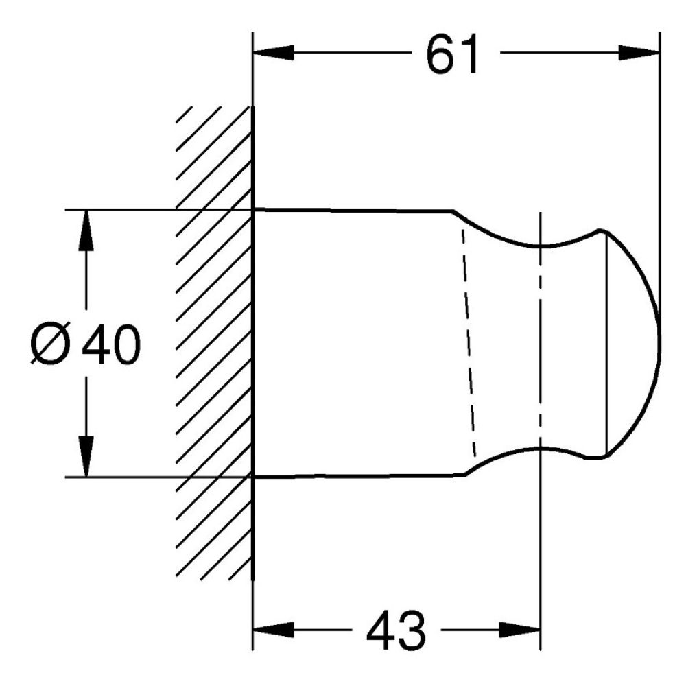 Настенный держатель для ручного душа GROHE Vitalio Universal, матовый чёрный (279582430)