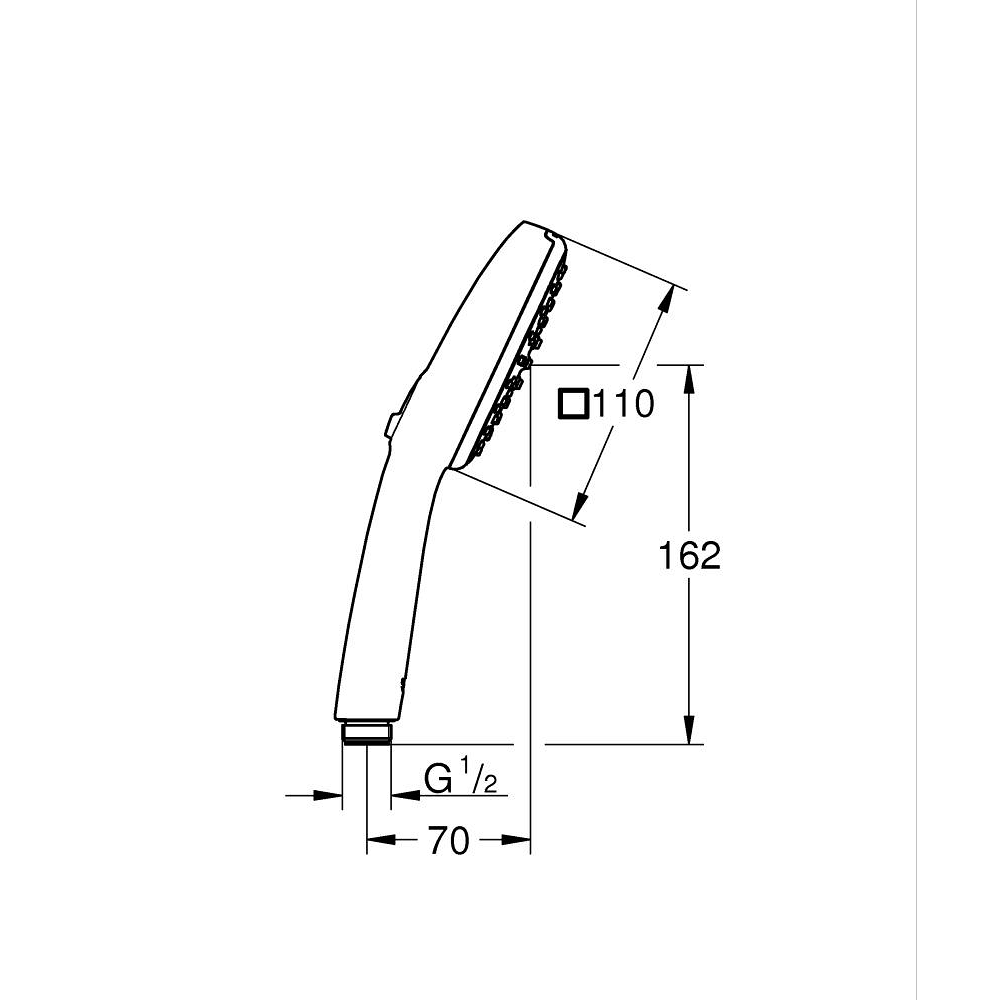 Ручной душ GROHE QuickFix Vitalio Comfort 100, 2 вида струй, хром (26397001)