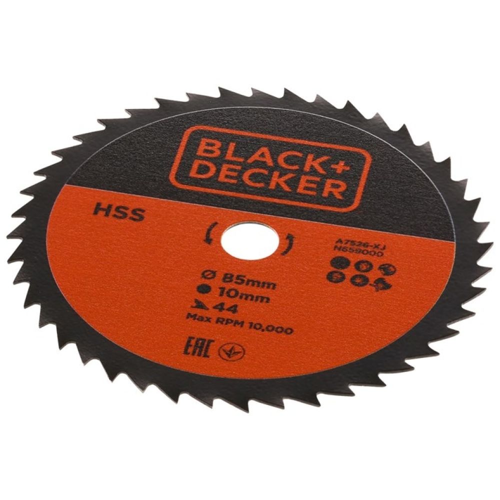 Пильный диск для BES510 TCT BLACK+DECKER A7526, 85x10x44T