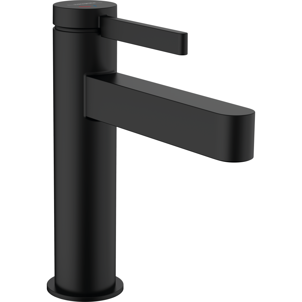 Смеситель для раковины hansgrohe Finoris 110 CoolStart, со сливным клапаном Push-Open 76024670, матовый черный