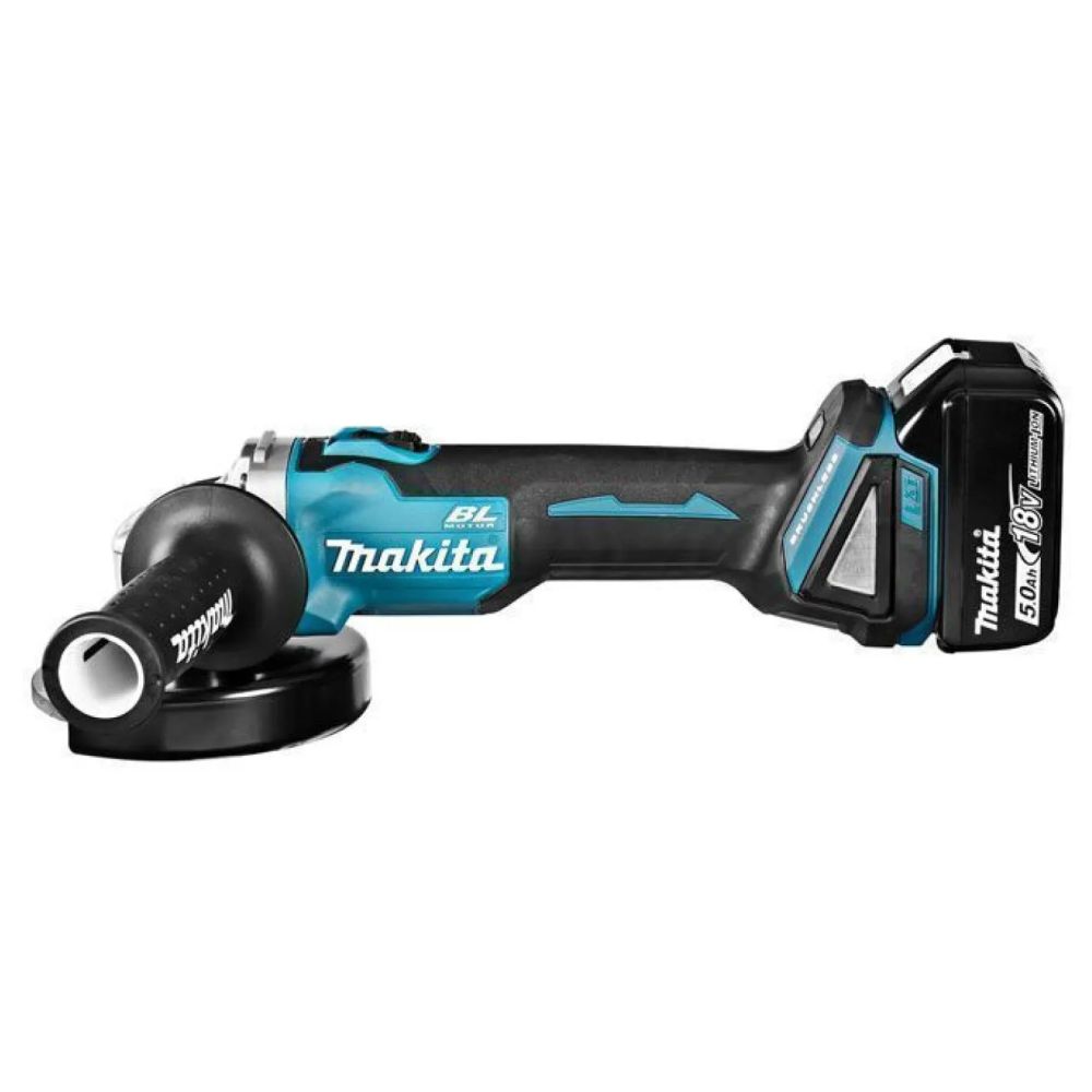 Угловая шлифмашина Makita DGA504RT, 18 В, 125 мм, 8500 об/мин, с АКБ 5 Ач и ЗУ, в кейсе