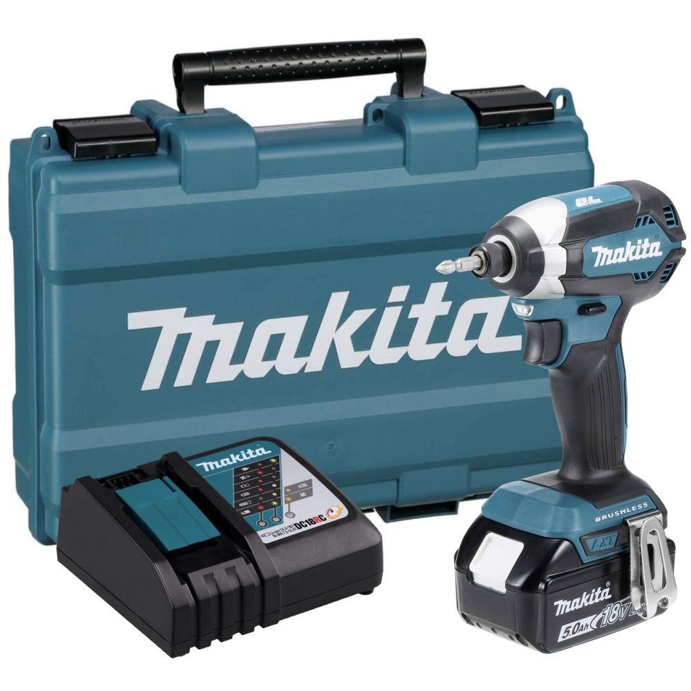 Аккумуляторный шуруповерт Makita DTD153RT, 18 В, 170 Нм, 3600 уд/мин, с АКБ 5 Ач и ЗУ, в кейсе