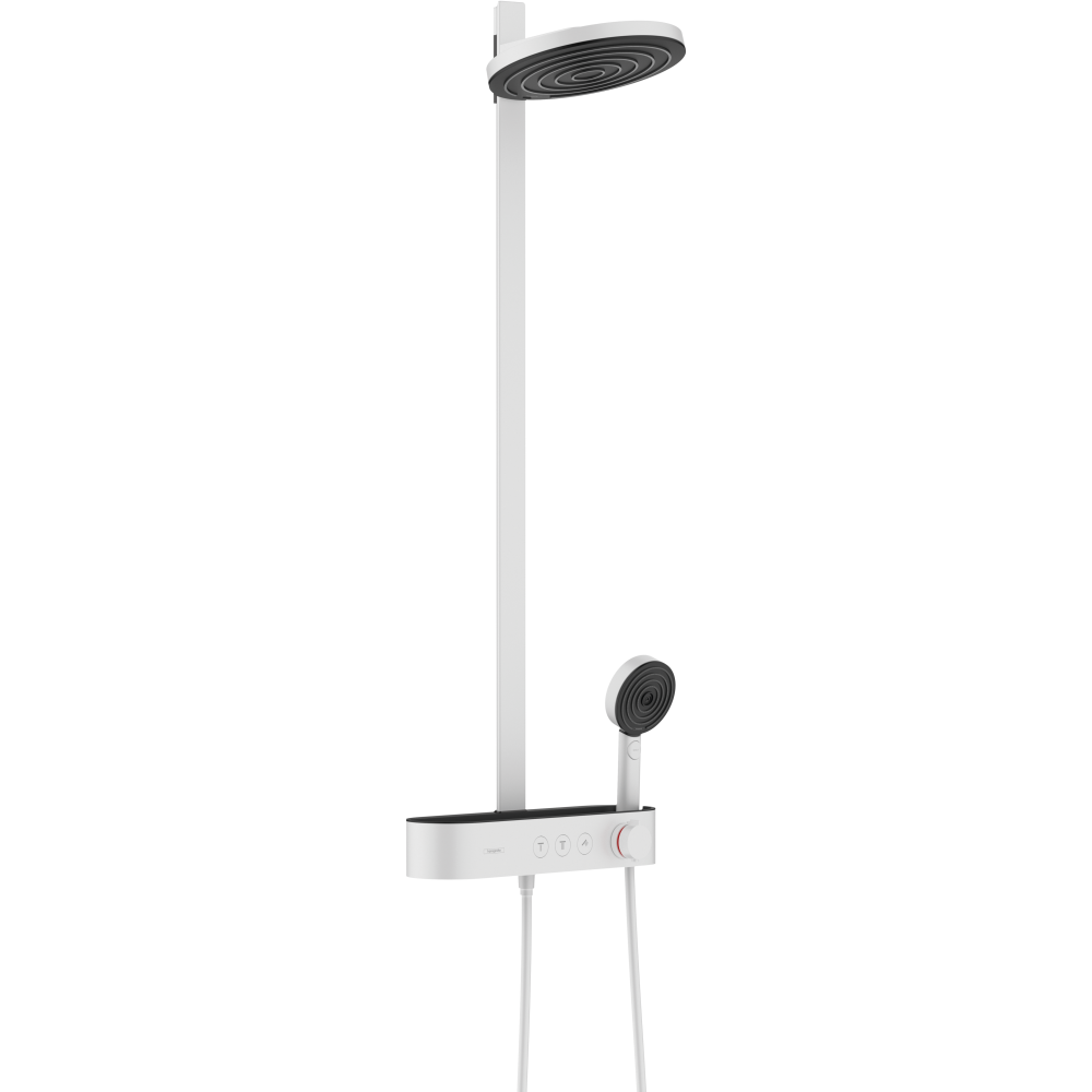 Душевая система hansgrohe Pulsify S 260 2jet EcoSmart с термостатом 24241700, матовый белый