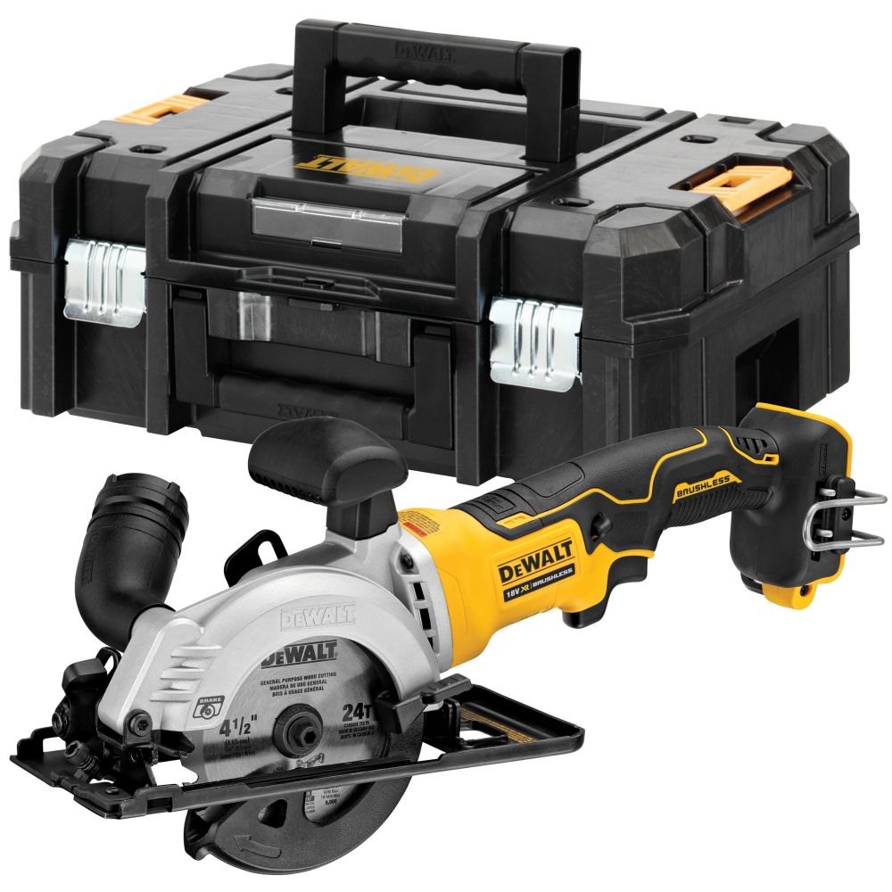 Аккумуляторная дисковая пила DEWALT DCS571NT, 18 В, 115 мм, 4500 об/мин, без АКБ и ЗУ, в кейсе TSTAK (DCS571NT-XJ)