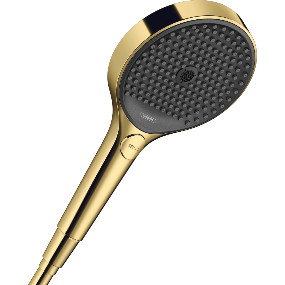 Ручной душ hansgrohe Rainfinity 130 3jet EcoSmart 26865990, полированное золото