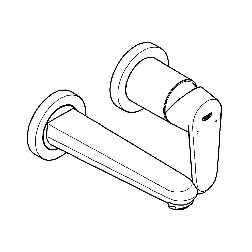 Внешняя часть смесителя для раковины GROHE Eurodisc Cosmopolitan на 2 отверстия, M-Size, хром (19573002)