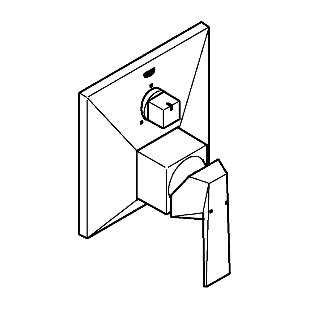 Внешняя часть смесителя для ванны GROHE Allure Brilliant с переключателем на 3 положения, хром (24099000)