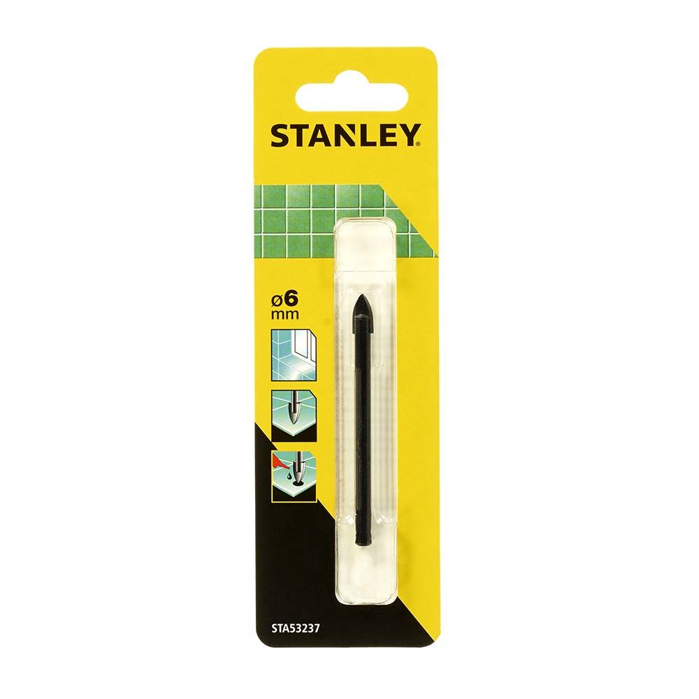 Сверло перьевое по стеклу и керамике STANLEY STA53237, 6x58 мм