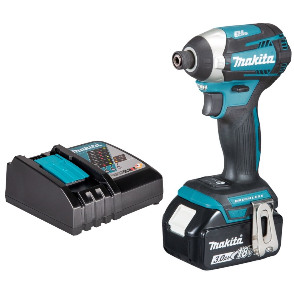 Аккумуляторный шуруповерт Makita DTD154, 18 В, 175 Нм, 3800 уд/мин, с АКБ 3 Ач и ЗУ (DTD154P1Z)