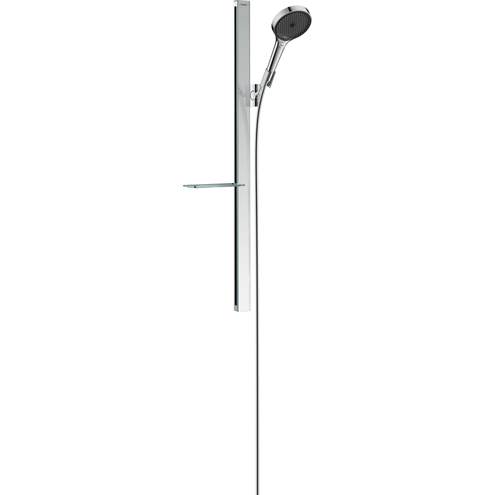Душевой гарнитур hansgrohe Rainfinity 130 3jet EcoSmart со штангой 90 см и мыльницей 27672000, хром