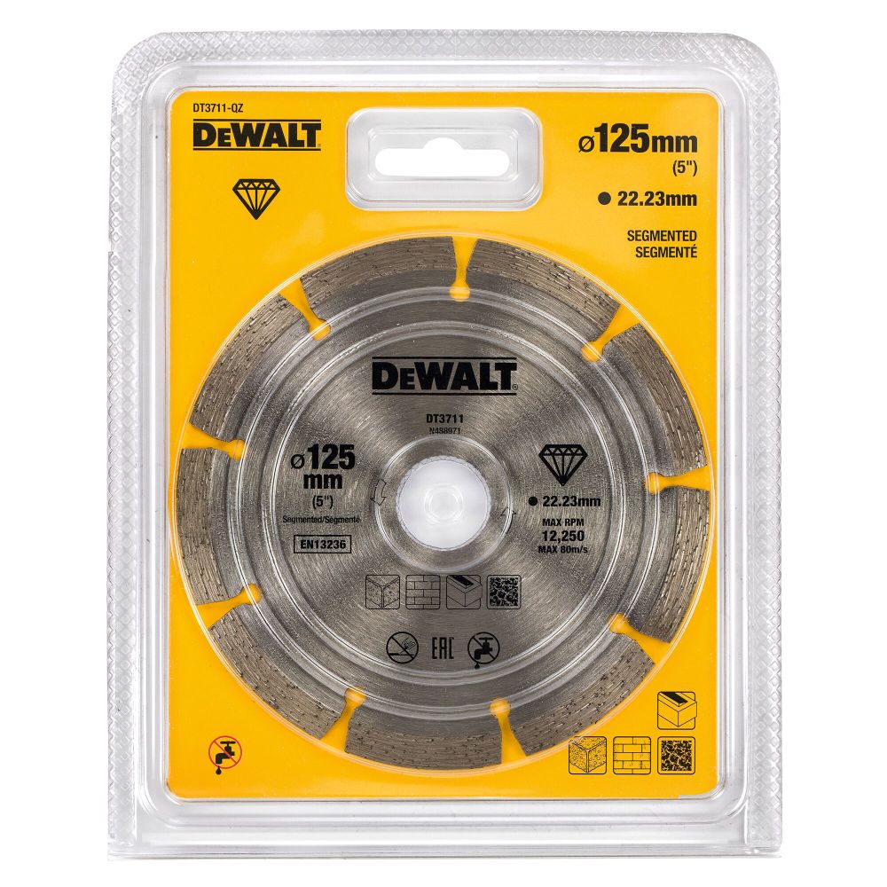 Диск алмазный DEWALT сегментированный 125х22.2мм (DT3711-QZ)