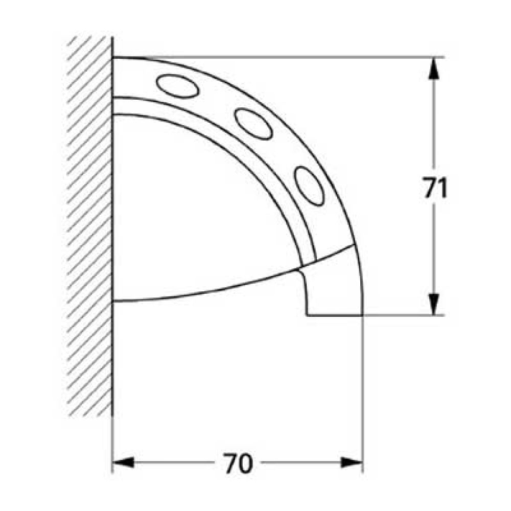 Держатели полочки GROHE Sentosa, хром (40220000)