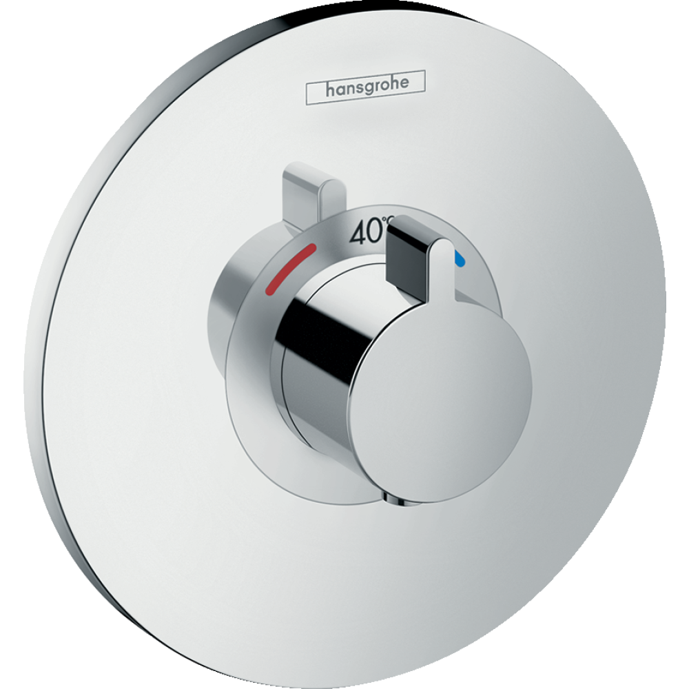 Внешняя часть термостата для душа hansgrohe Ecostat S скрытого монтажа 15755000, хром