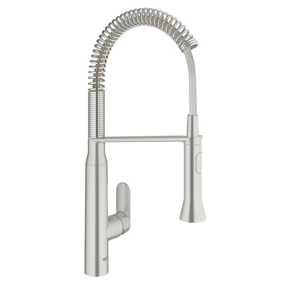Смеситель для кухни GROHE K7 профессиональный, уменьшенный вариант, суперсталь (31379DC0)