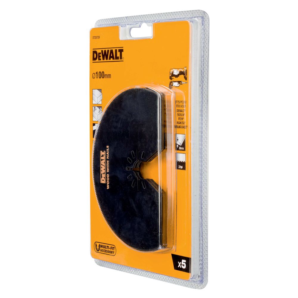 Сегментный пильный диск DEWALT DT20728, биметаллический 10 мм, 5 шт. для DT20708
