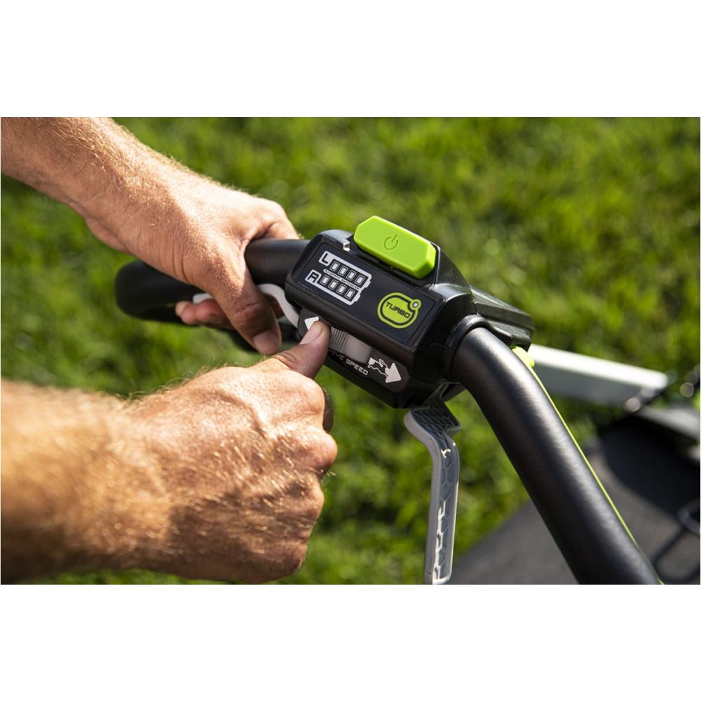 Аккумуляторная газонокосилка Greenworks, 40 В, 48 см, 55 л, c АКБ 4 Ач и ЗУ, 2517407UB