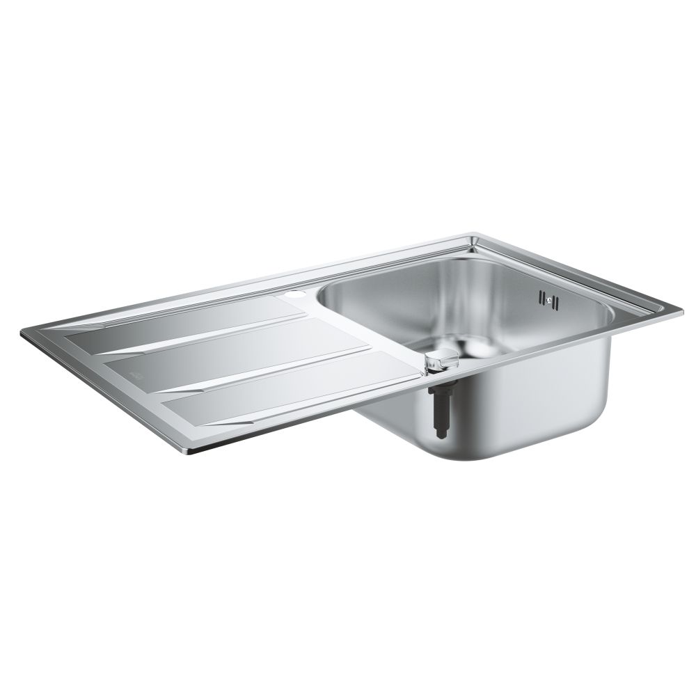 Мойка GROHE из нержавеющей стали с корзинчатым вентилем, оборачиваемая K400 45 -S 86/50 1.0 (31566SD0)