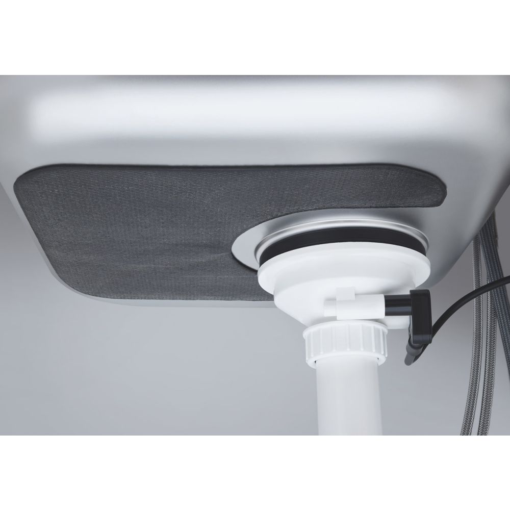 Мойка GROHE из нержавеющей стали с корзинчатым вентилем, оборачиваемая K400 45 -S 86/50 1.0 (31566SD0)