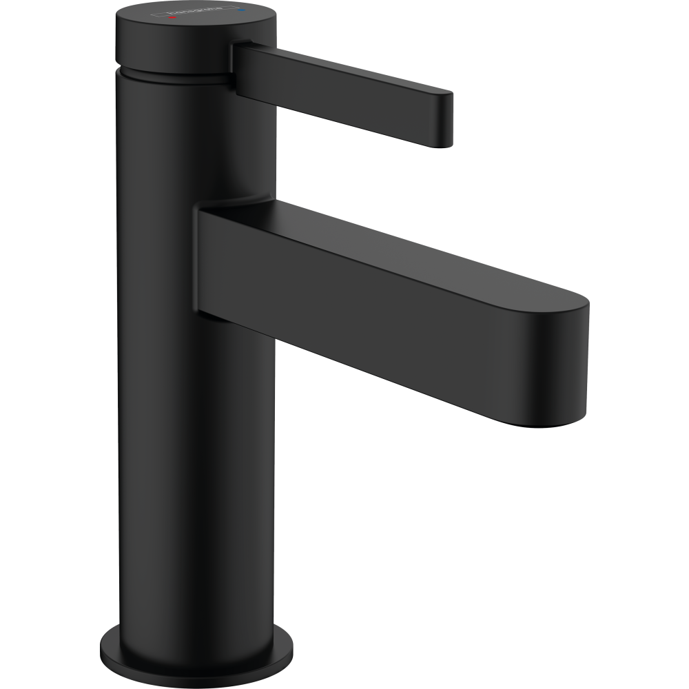 Смеситель для раковины hansgrohe Finoris 100, со сливным клапаном Push-Open 76010670, матовый черный
