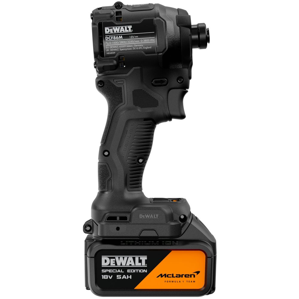 Аккумуляторный набор DEWALT McLaren Limited Edition DCK2222MP2T: дрель-шуруповерт + шуруповерт, с 2 АКБ 5 Ач и ЗУ, в кейсе TSTAK