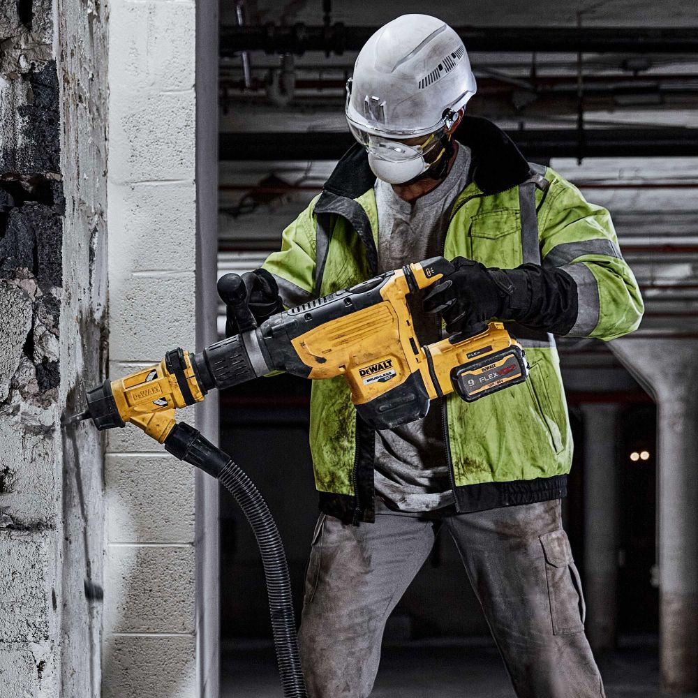 Аккумуляторный отбойный молоток DEWALT DCH892X2, 54 В, 19.4 Дж, 2210 уд/мин, с 2 АКБ 3 Ач и ЗУ, в кейсе (DCH892X2-QW)