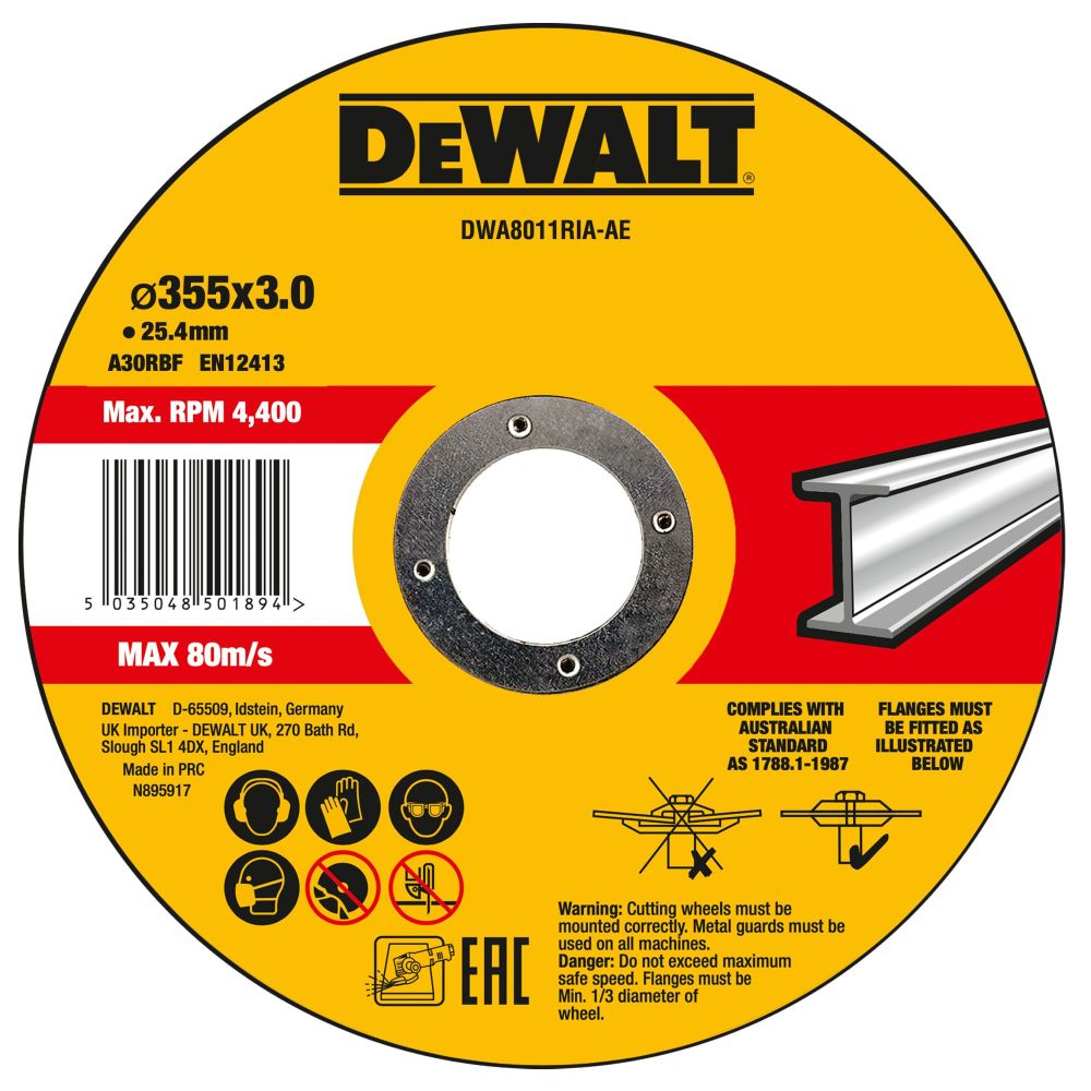 Диск отрезной DEWALT 355х25.4х3 мм (DWA8011RIA-AE)