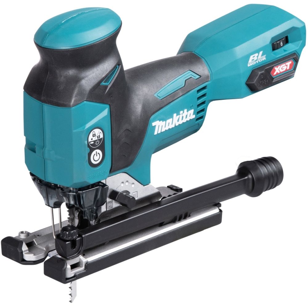 Аккумуляторный набор Makita, 40 В: лобзик JV001 + угловая шлифмашина GA004, с 2 АКБ 4 Ач и ЗУ, в кейсе MakPac